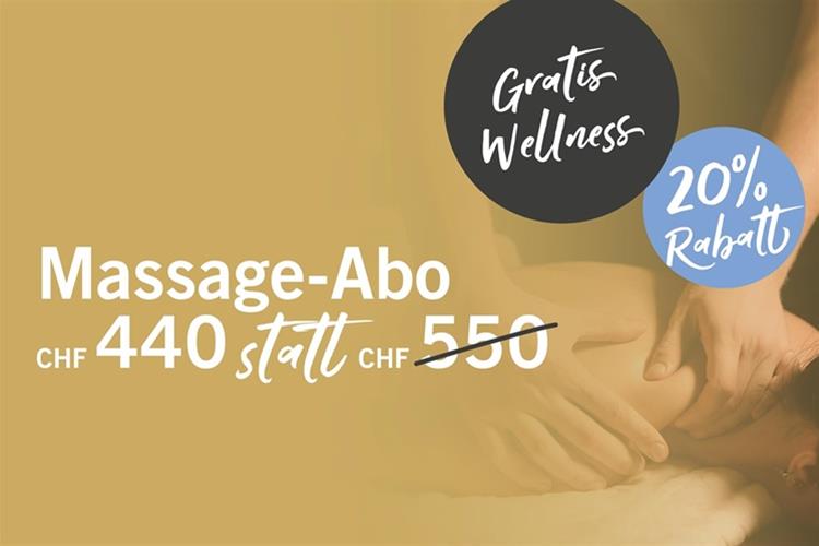 Massage- Abo und gratis Wellness Eintritt